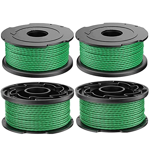 Bobine de fil pour Black & Decker A6486 GL7033 GL8033 GL9035 débroussailleuse sans fil 2,0 mm 6,1 m, Bobine de fil rechange Coupe Bordure pour Black and Decker A6486 (4pcs) Cover