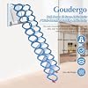 Wall-Mounted Folding Attic Ladder, 9.5-10.17ft Pull Down System, 12-Step Alloy Attic Access Ladder, Up to 880lbs