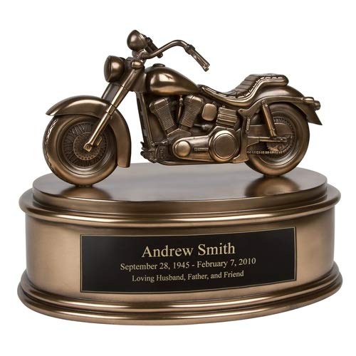 Perfect Memorials Custom Engraved Motorcycle Cremation Urn #TOP2