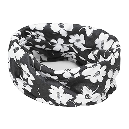 Zlyc Women Fashion Slouchy Beanie Hat For Summer Stretch Infinity Scarf Headwear Skull Cap (Daisy Black) #TOP5