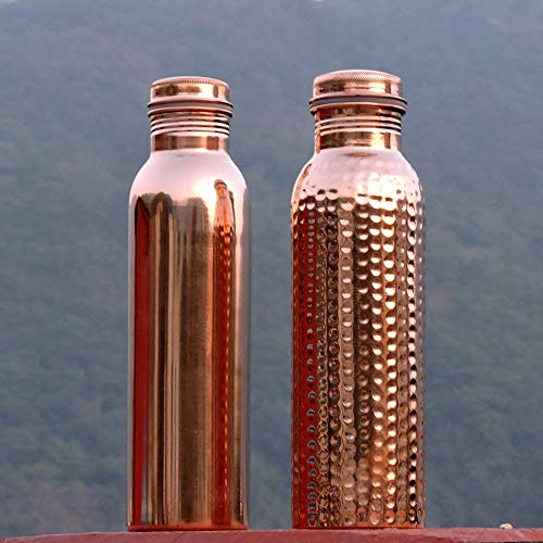 Bouteilles d'eau en cuivre pur de 900 ml set de 2 gourdes réutilisables Mogi Monika - 8