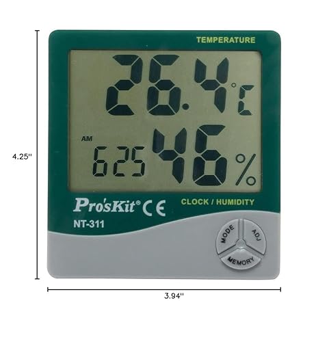 Proskit Nt-311 - Medidor digital de temperatura y humedad para interiores