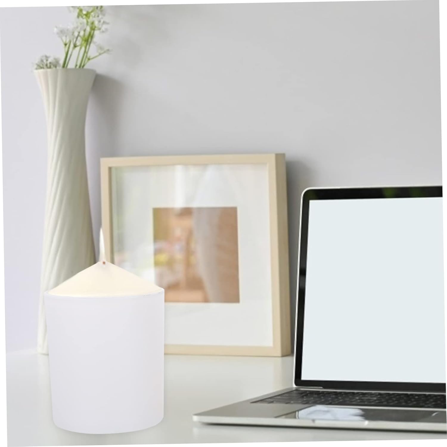 DOITOOL 4 Sets Glass Candle Tins with Lids DIY Aromatherapy Candle Making Jars Glass Suitable for Home Decor and Gifting