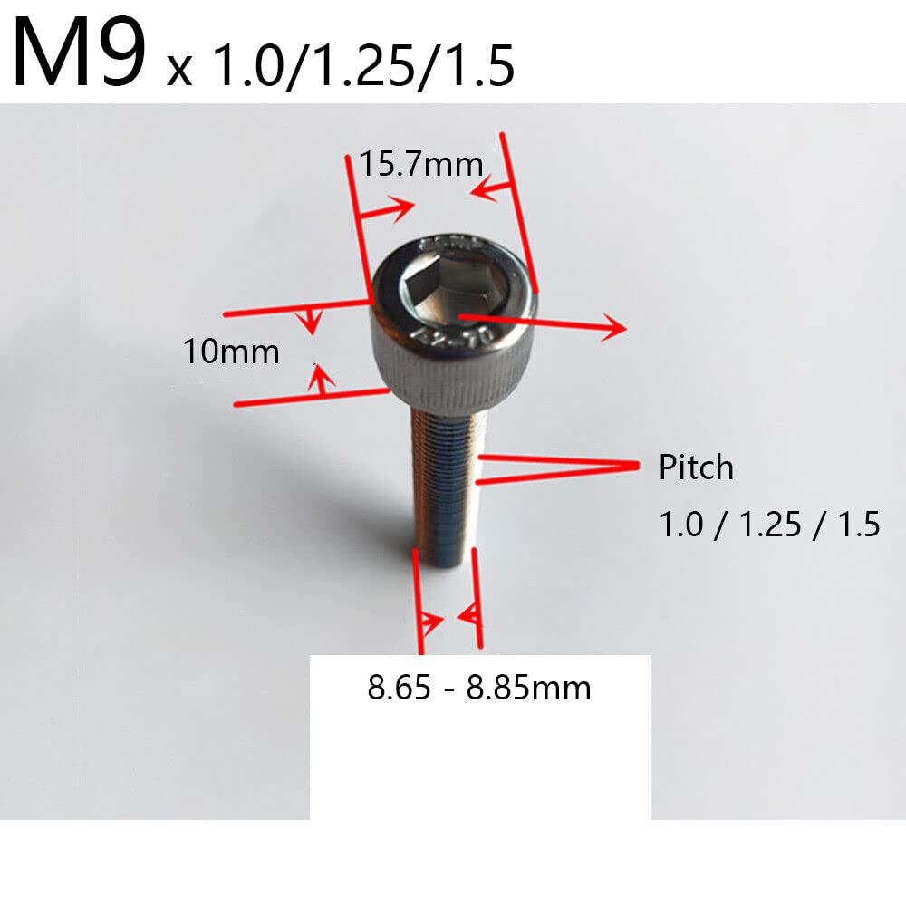 Śruby, Śruba imbusowa Śruba imbusowa Śruba imbusowa Śruba imbusowa ze stali nierdzewnej(M9 x 1.0 x 35mm)