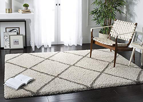 Image of Handwoven Microfibre 3D Rug for Living Room (Ivory & Grey, 4 X 6 Feet, Microfibre)