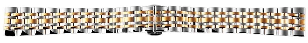 Excellanc Cinturino per orologio 18 mm metallo argento oro fibbia deployante cinturino di ricambio