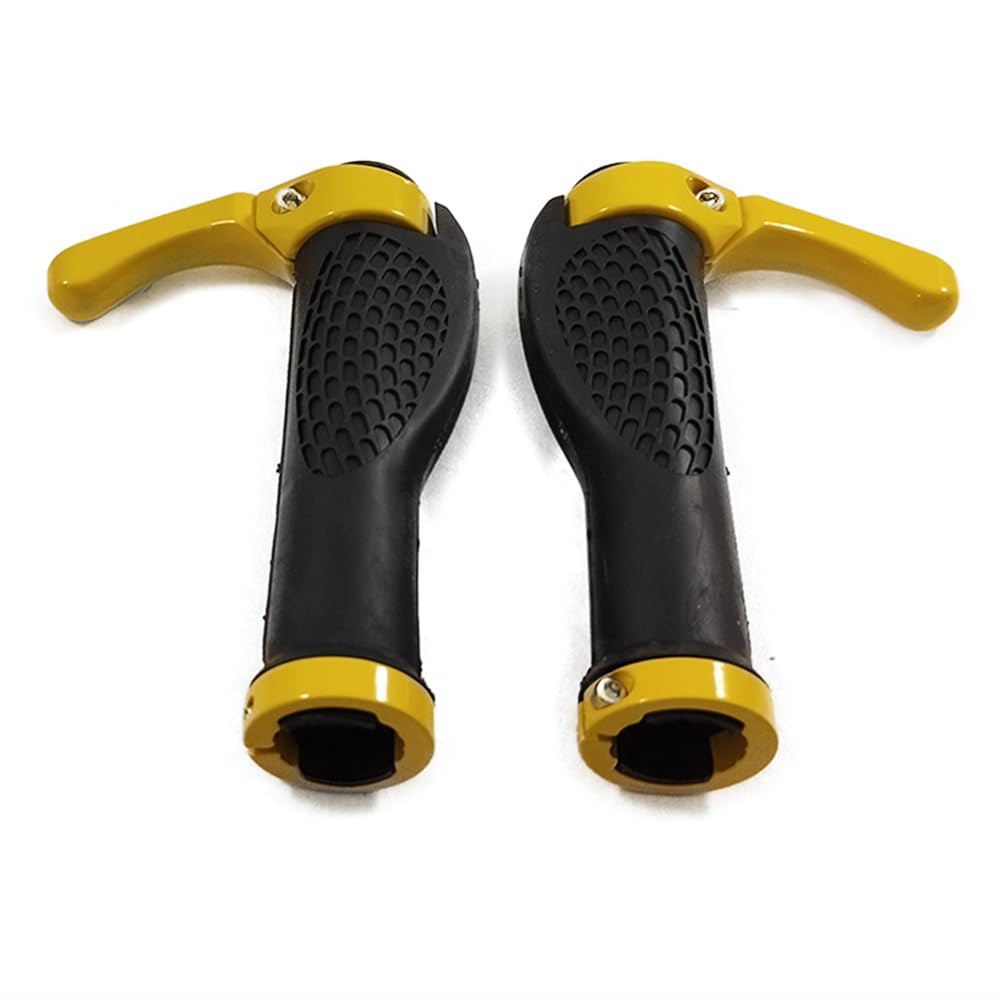 Fahrradgriffe Bike Lenker Ergonomisch Griffe Gold Fahrrad Griff Griff mit Aluminium Lock Bike Handgriff für Mountain Bike Road Bike MTB BMX Scooter 