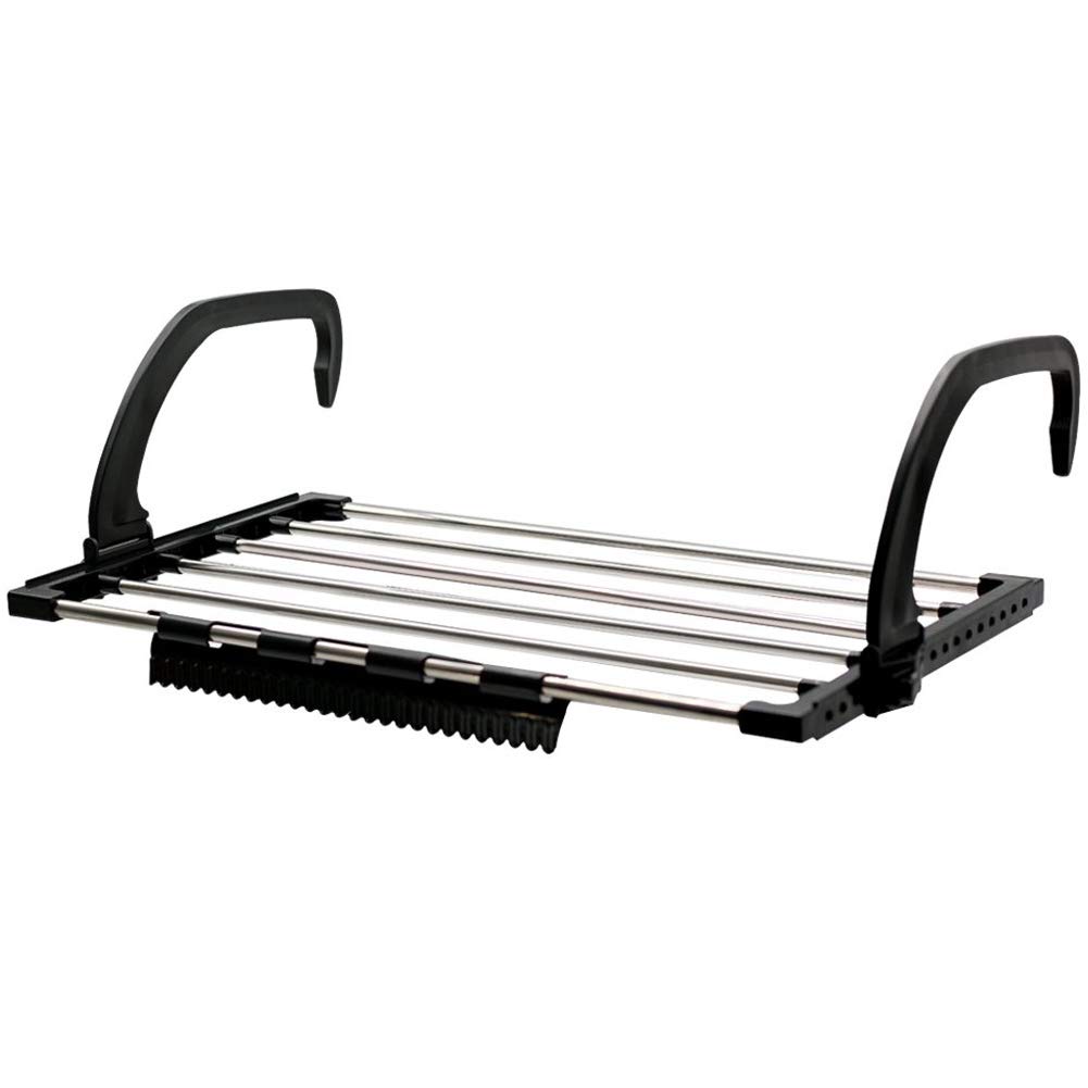 Folding Towel Drying Rack Stainless Steel Clothes Hanging Racks with Clips for Balcony Windowsill, Clothes Radiator Airer, Towel Bar Rack, Hanging Drying Rack,Hanging Clothes Airer, Over Door Airer