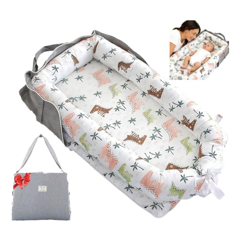 Image of Loevin Baby Lounger for Newborn Portable Bag,Baby Lounger Play Mat Awake-Time,Newborn Babies Essentials Gifts 0-24 Months Home Travel(Crocodile Jungle)