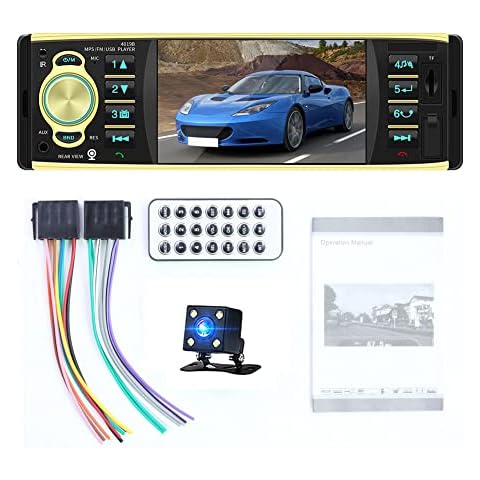 GOFORJUMP 4.1 Inch Car Radio with Bluetooth Cover