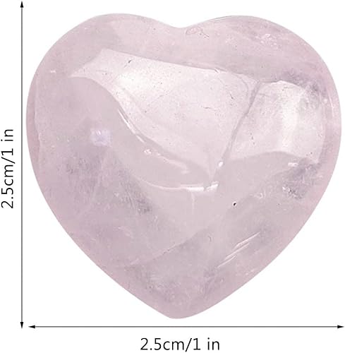 Miniatura 7 de Cristal natural en forma de corazón, piedra pulida, cuarzo rosa, amatista, meditación, sanación, palmera, piedra lunar, 1 unidad