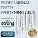 Teeth Whitening Gel for Trays – Pro Strength 44% Carbamide Peroxide, 5 Syringes (50 Uses) + 2 Trays, Enamel Safe Teeth Whitener, Removes Coffee, Wine & Tobacco Stains, at-Home Pro Whitening Kit