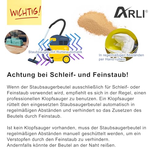 ARLI Staubsaugerbeutel kompatibel mit Siemens VS06A111 VS06 VS 06 06A11 – 20x Staubsauger Beutel mit...