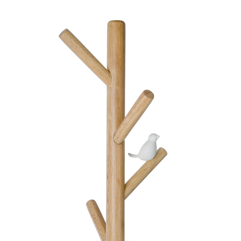 Balvi Appendiabiti Birdie Colore bianco Con 5 ganci Con la silhouette di uccellini Metallo/legno 177c