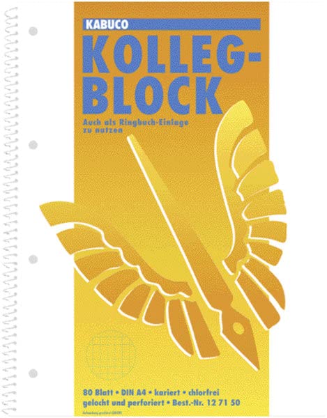 Collegeblock, A4, liniert, chlorfrei gebleicht, 80 Blatt, 70, weiß