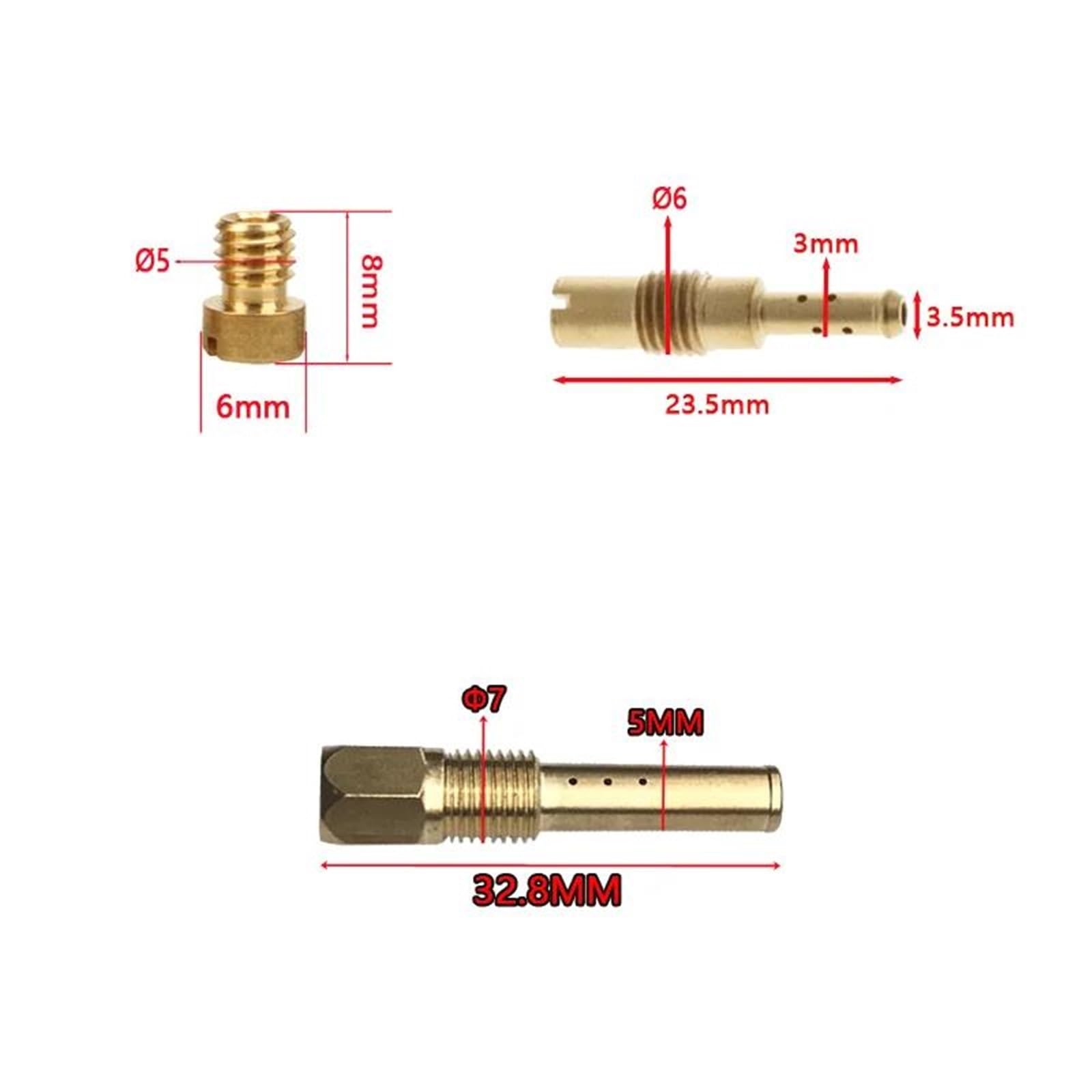Kit De Reparación De Carburador para Motocicleta para Piaggio Fly 4T FLY125 FLY150 125 CC Y 150 CC Reemplazo De Carburador De Flotador. Kit de reparación de carburador(Set 7)