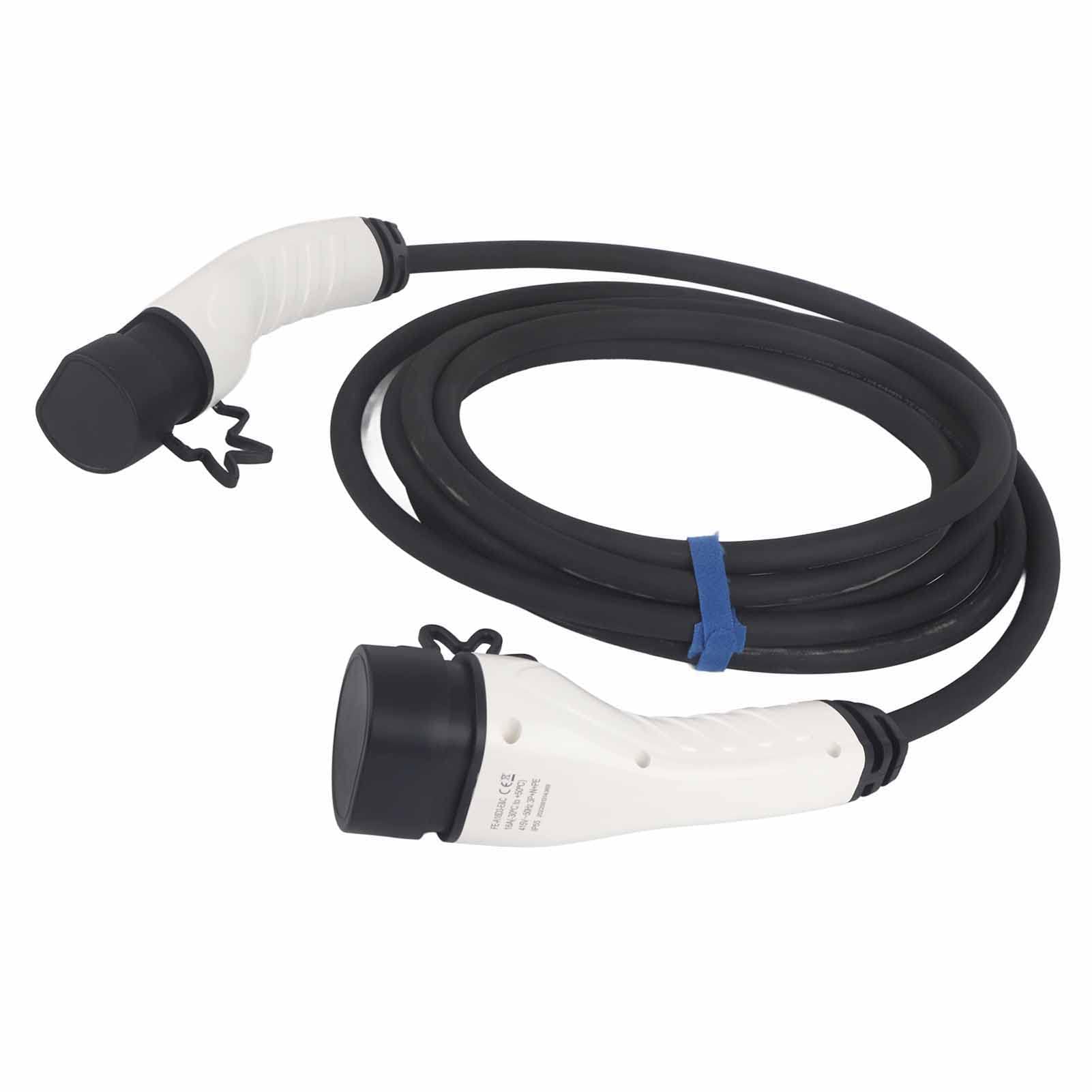 Kabel do ładowania Pojazdu Elektrycznego 415 V, 11 KW, 5 M, Wtyczka Samochodu Elektrycznego Typu 2, ładowarka o Dużej Wytrzymałości z Certyfikatem CE TUV UKCA, Idealna do Pojazdów Marki
