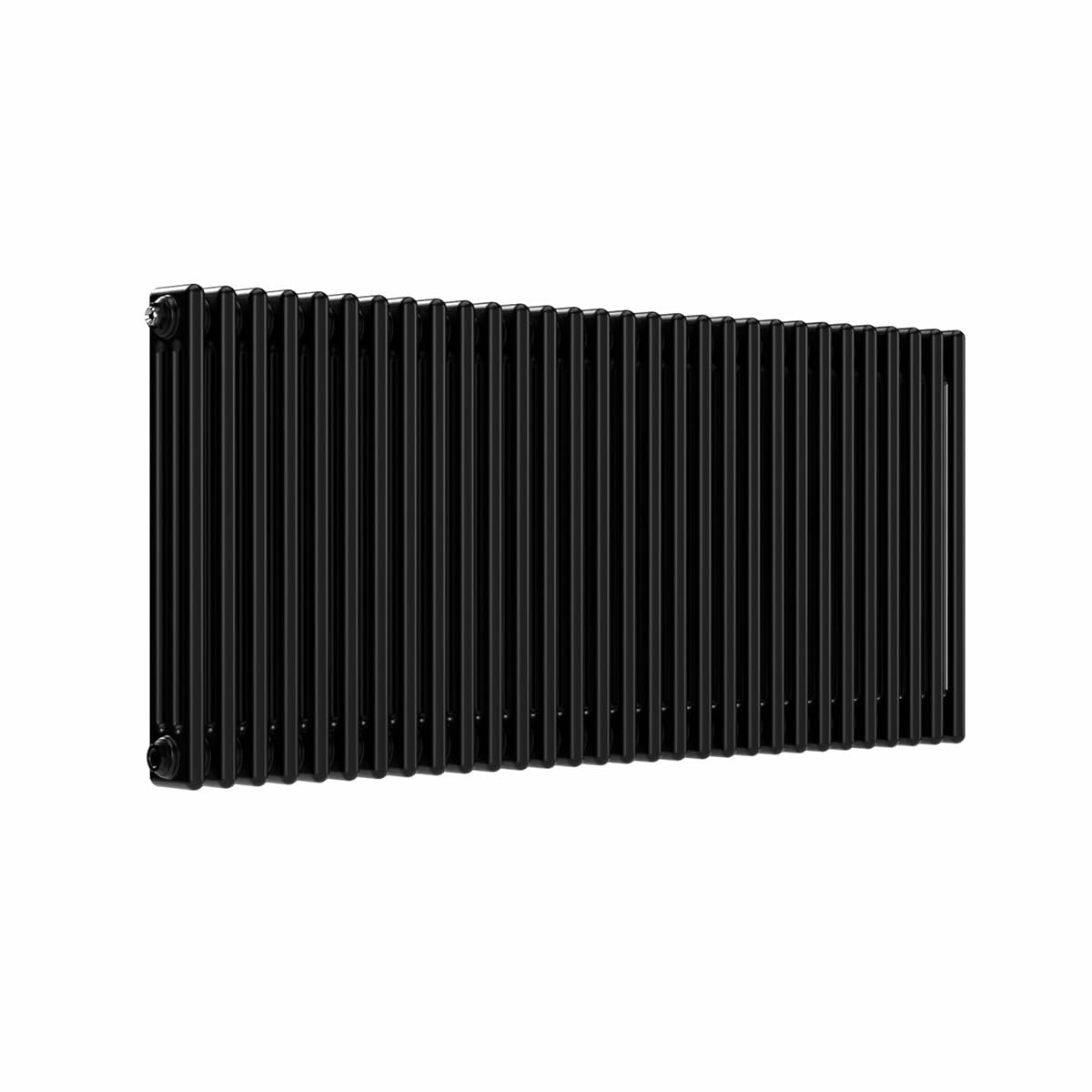 Lux Heat Black Horizontal 3 Column Traditional Radiator 600mm (H) x 1370mm (W)