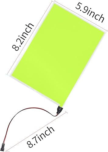 Miniatura 4 de LYML.E1 El Panel de retroiluminación 8.2 x 5.9 pulgadas, panel de luz electroluminiscente, luz de fondo cortable, lámina de papel neón para