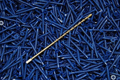 2,500 PCS Phillips Flat Head 3/16 x 2-1/4 Concrete Screws Tapcons + 3 Bits Bulk for DIY Real Men