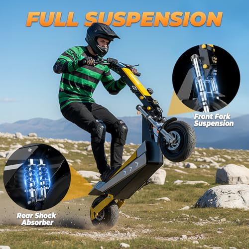 Image of L7 Electric Scooter for Adult, 6000W Dual Motors Up to 50 MPH & 60V 35Ah Battery, 45-Mile Long Range, Full Suspension and Dual Hydraulic Brakes 11 inch All-Terrain Tubeless Tires Off-Road Escooter
