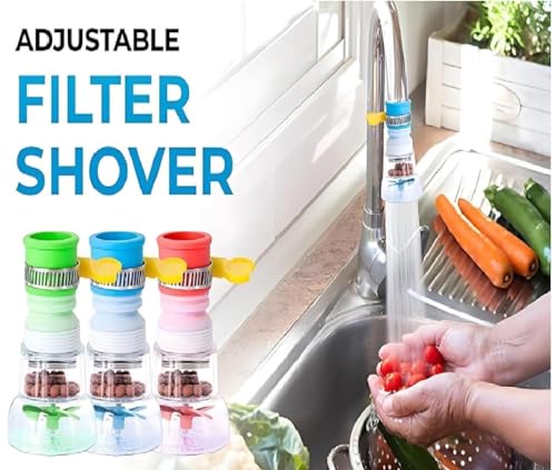 Image of Kitchen Tap Extension Flexible Anti Splash Water Saving Movable Sink Faucet Expandable Water Tap Filter Shower Head Rotatable Nozzle Adapter Tap Extender Kitchen Sink (1 Unit)