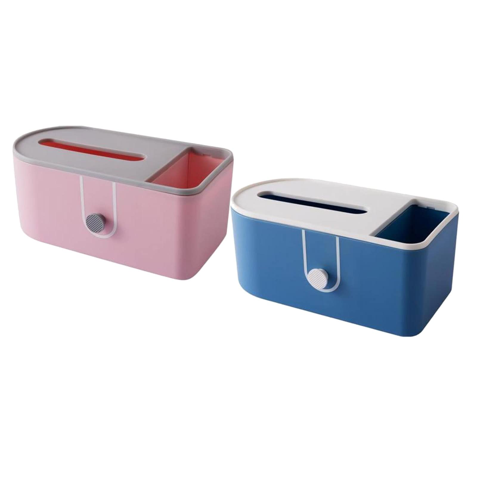 CALANDIS™ 2x Multifunction Tissue Box Rectangular Facial Tissue Holder Storage Box | Storage Boxes | Home Organization | Household Supplies & Cleaning 2