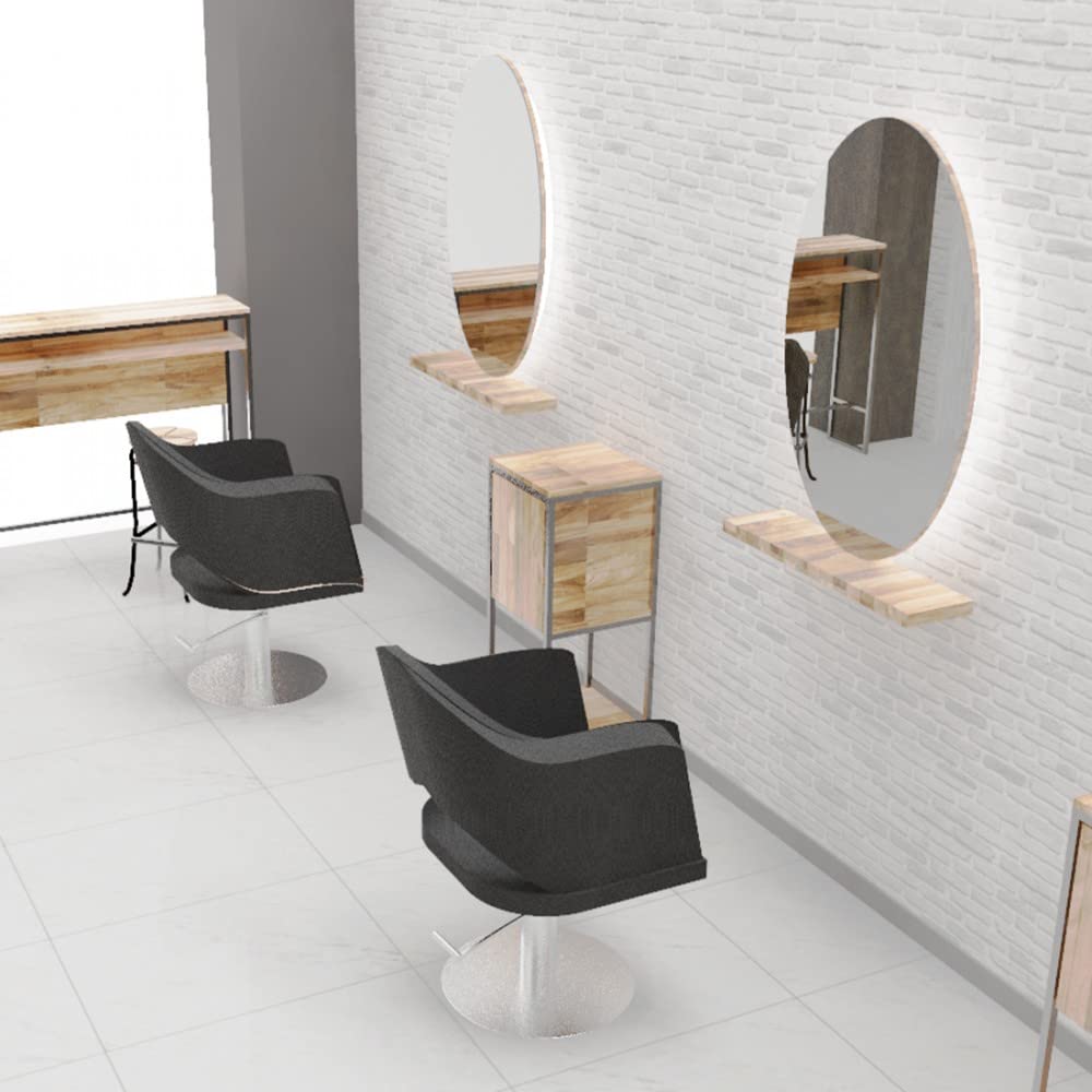 MELCAP Specchio Parrucchiere Tondo a Parete con Touch per Illuminazione Led
