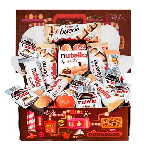 Caja Regalo de Chocolates Kinder | Regalo Original Cumpleaños para Niños y Pareja: Kinder Chocolate, Kinder Bueno, Happy Hippo, Schoko-Bons, Kinder Joy | Amantes de Kinder
