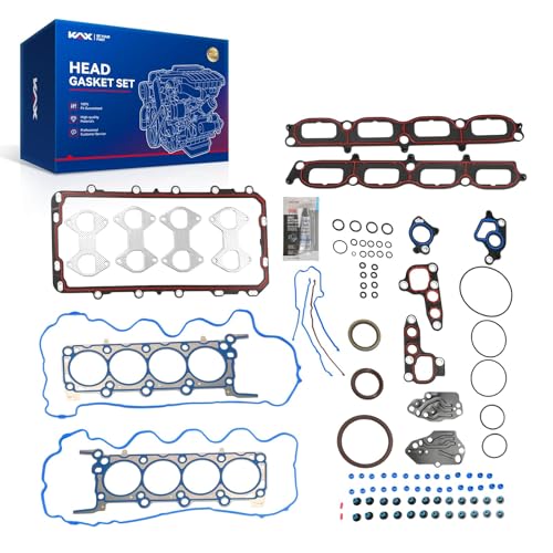 Image of KAX Engine Cylinder Head Gasket Set Compatible with Ford F150 2004-2006 5.4L, Expedition /F250 Super Duty /Navigator /F350 Super Duty 2005-2006, Lincoln Mark LT 2006, Head Gasket Kit, OE# HS 26306 PT