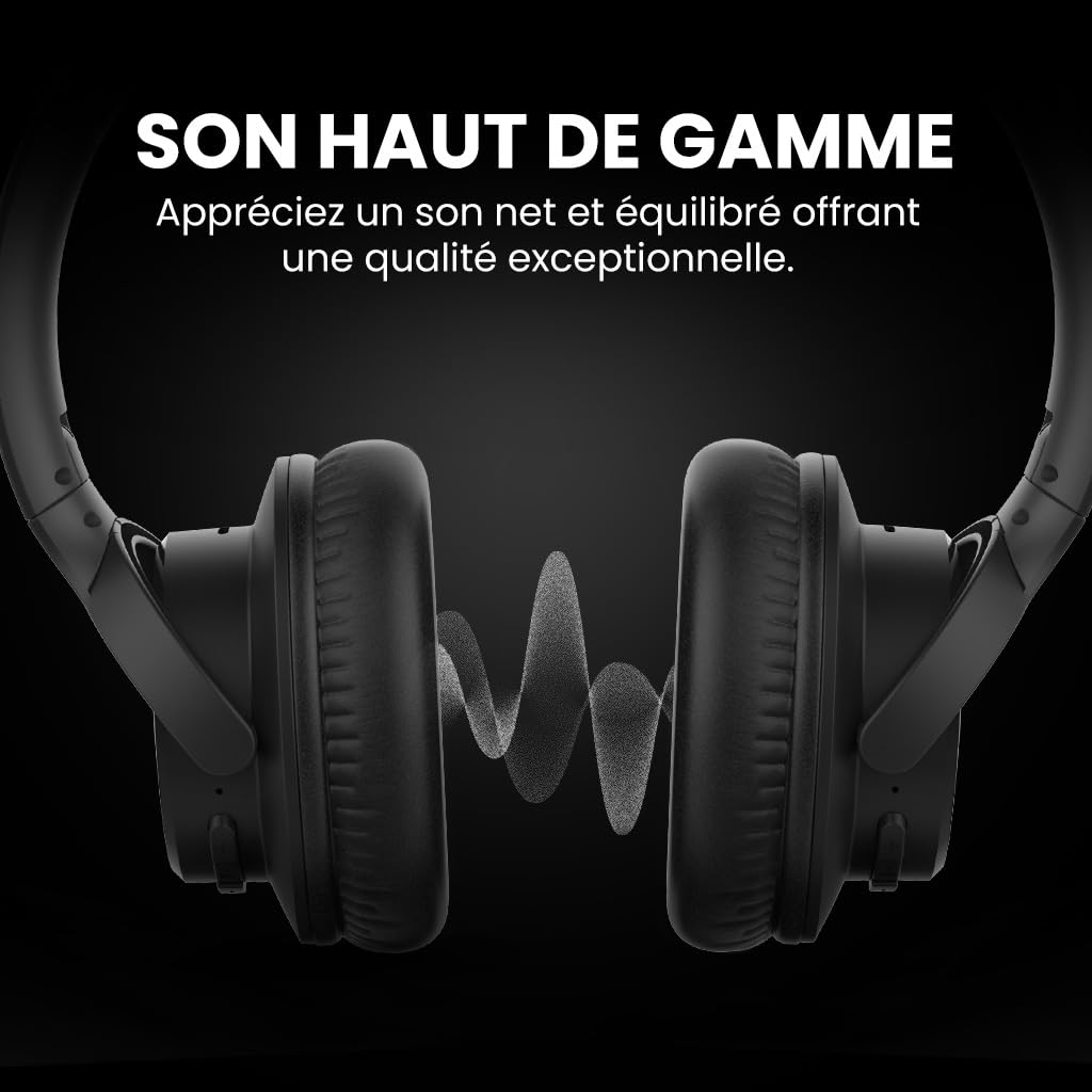 Avantree Ensemble – Casque TV sans Fil Bluetooth pour Regarder la Télévision, Son Clair, Installation Facile, Base de Recharge, 35h Autonomie, Confortable, Compatible avec Optique, AUX et Bluetooth