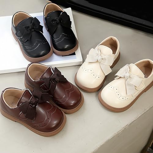 Kids Girls Wedding Shoes Hollow Bow Lace Low Heel Sneakers Toddler Baby Non Slip Elegant Birthday Ankle Strap Shoes3
