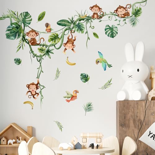 Supzone Vinilo Decorativo Mono Trepador Selva miniatura 2