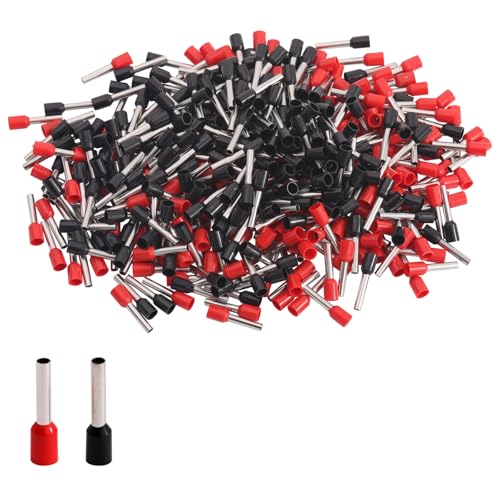 Image of 400PCS AWG 12 (4mm) Wire Ferrules Crimp Connectors,E4012 Insulated Ferrule Pin Cord End Terminal for Car Audio, Electronics, Communication Equipment