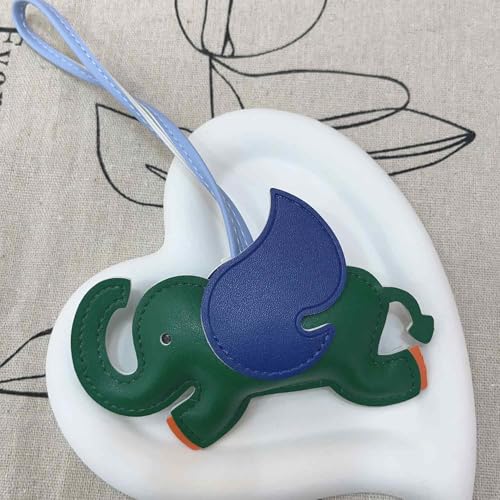 Image of 2PCS Set in Grey and Green Bag Charm, Elephant Bag Charm for Women, Cute Bag Accessories for Girls, Bag Charms Keychain for Daily Use, Cute Animal Keychain