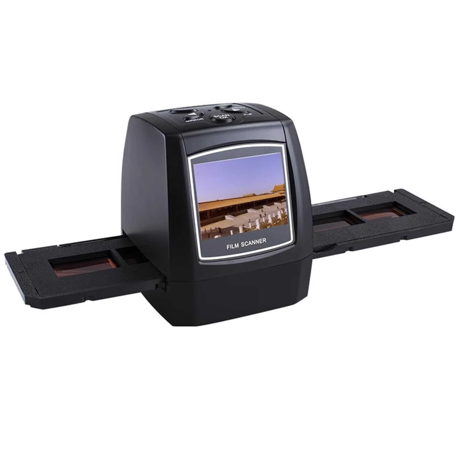 Scanner De Films Et Diapositives Tout-en-Un, Visionneuse De Diapositives Haute Résolution, avec Écran LCD 2,36, Adaptateurs De Film Faciles À Charger