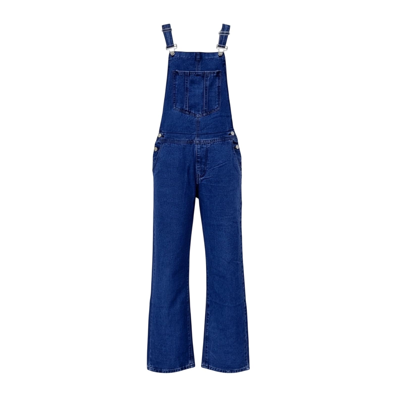 Pantalones de peto para mujer Jeans con tirantes ajustables y bolsillos, mono holgado para el tiempo libre sin mangas pantalones largos monos mono casual pelele bolsillos holgados vaqueros mono
