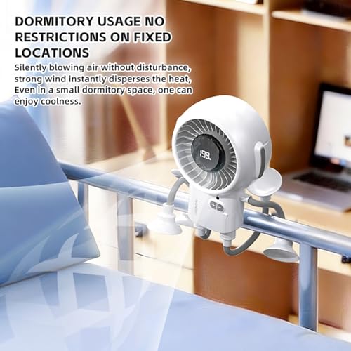 Ventilateur robot USB rechargeable 199 vitesses à ventouse