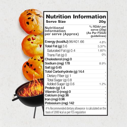 Image of MOM - Meal of the Moment, Roasted Smoky BBQ Makhana, 52g /56g | Gluten Free | Anti Oxidants | MSG Free | Zero Trans Fat | No added Preservatives and No Artificial Flavours (Pack of 2)