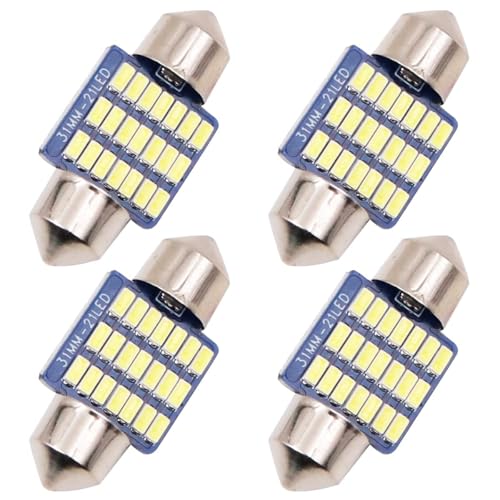 VOANZO 4 Bombillas LED Marinas de Repuesto de 31mm, Bombilla de navegación de Barco de 12 voltios para Ancla de Barco, Luces de Cubierta, luz de Proa, Bombilla de Luces de popa