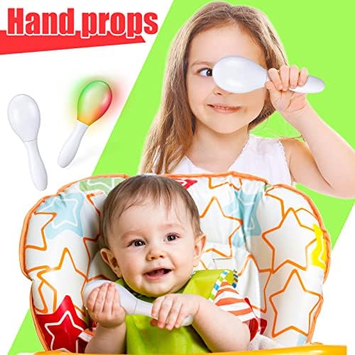 LED Light up Maracas Multi Colour Light up Maracas Toys Percussion Rattle Shaker Noisemaker Cheering Props Party Favors for Concert Bar Party