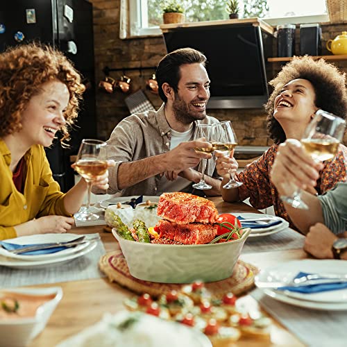 3-Pack Ceramic Air Fryer Liners Reusable, Air Fryer Pans Ceramic, Ceramic Pots For Air Fryer 5 Qt Or Larger, Easy Cleaning Ceramic Bowls Air Fryer Oven Accessaries (8 Inch Round: Yellow+Green+White) #TOP4