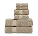 800 GSM 6 Piece Towels Set, 100% Cotton, Premium Hotel & Spa Quality, Highly Absorbent, 2 Bath Towels 27” x 54”, 2 Hand Towel 16” x 28” and 2 Wash Cloth 12” x 12”. Taupe Color