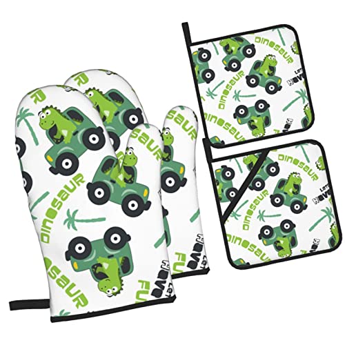 Ofenhandschuhe und Topflappen, 4-teiliges Set Cover