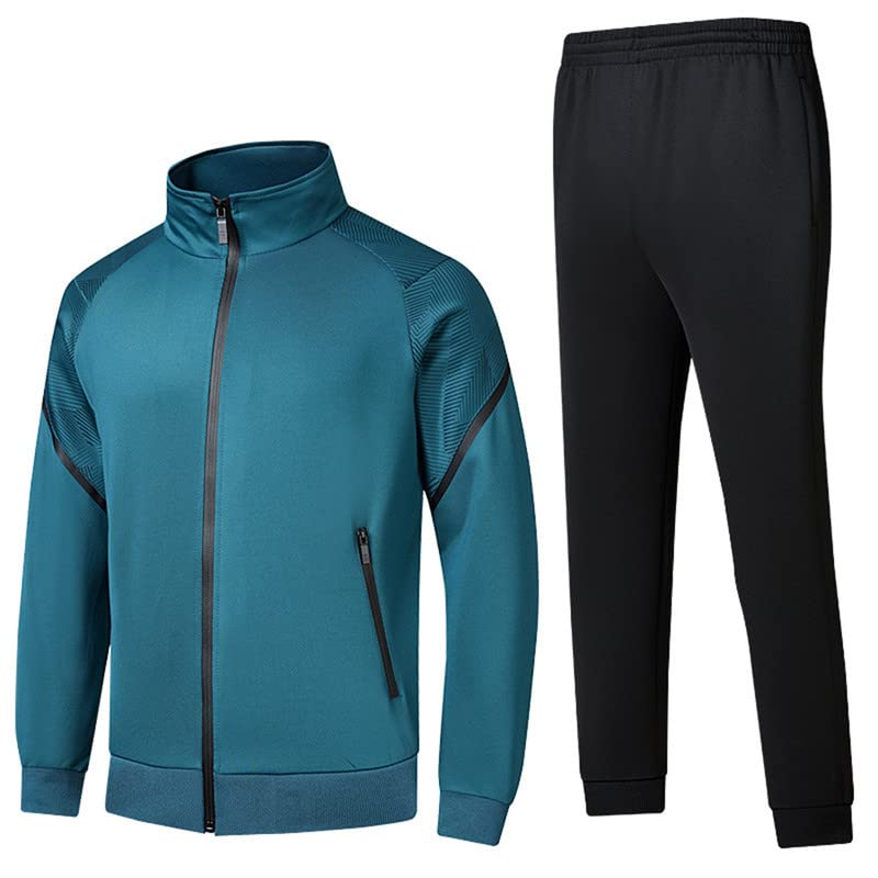 Survêtement de sport 2 pièces pour homme ensemble de jogging bleu en taille M