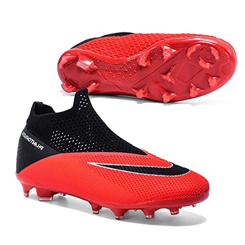 Mens Soccer Cleats Shoes Youth Breathable Athletics Football Boots Outdoor Firm Ground Turf Training Sneakers #TOP1