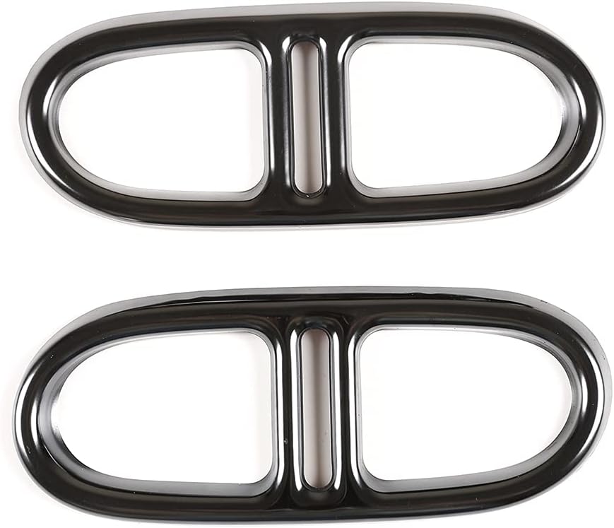 Stainless Steel Exhaust Muffler Tail Tip Pipe Trim Cap Cover Frame 2Pcs For Mercedes-Benz GLA 4MATIC 2020 2021 Car Accessories (Silver)