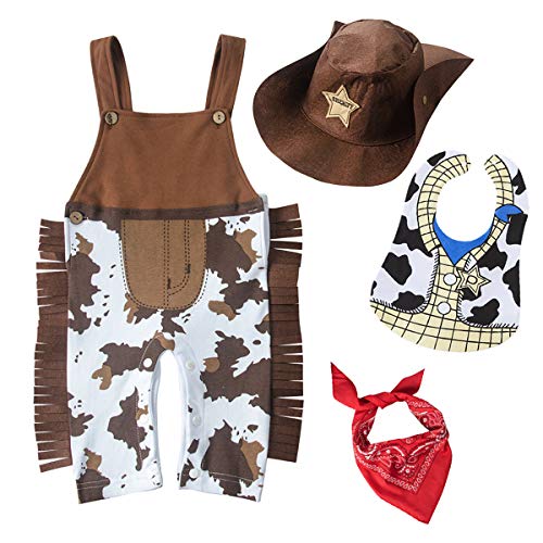 LXKIKMM May's Baby Baby Toddler Boys The Cowboy Romper Halloween Dress up Children's Clothing