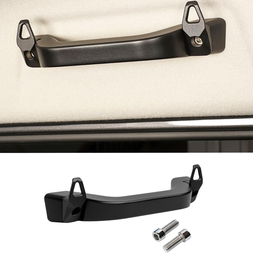 1pcs Aluminum Alloy Car Interior Roof Grab Handle Decorative Cover Trim for Suzuki Jimny 2-Door 4-Door JB64 JB74 JC74 2007-2026 (Matte Black)