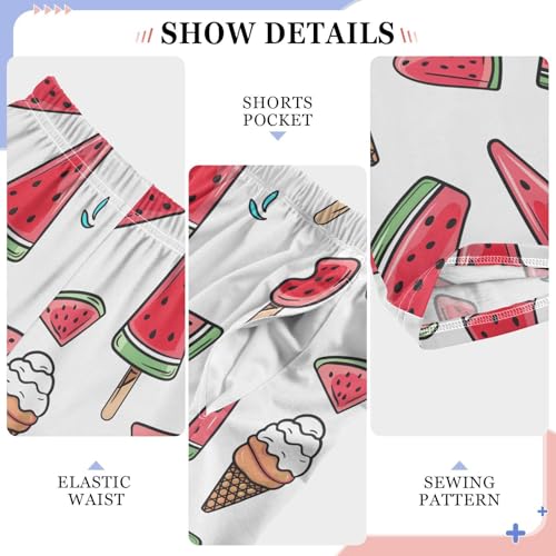 Pajama Pants Watermelon and Ice Cream PJ Bottoms Sleepwear Lounge Sleep Pant with Pockets4